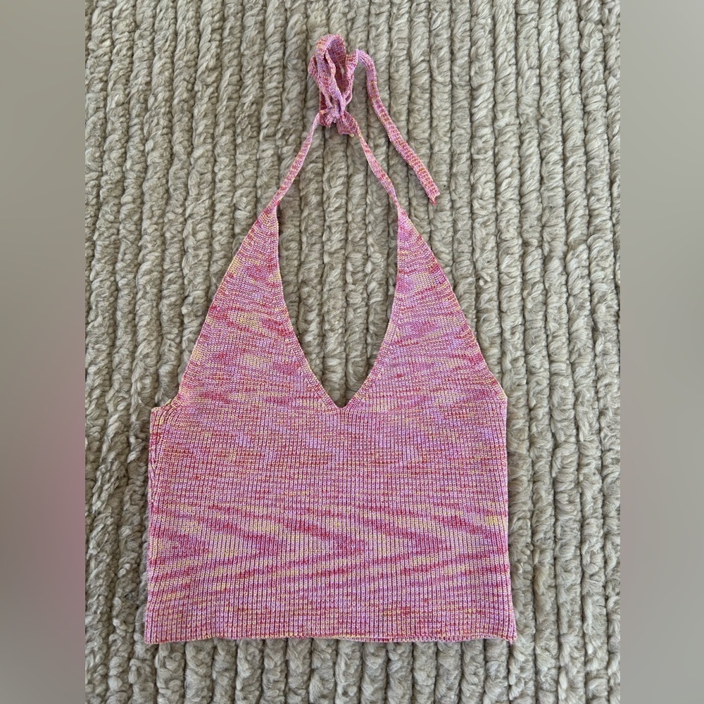 Peppermayo multicolor knit halter top size 4 Y2K Festival